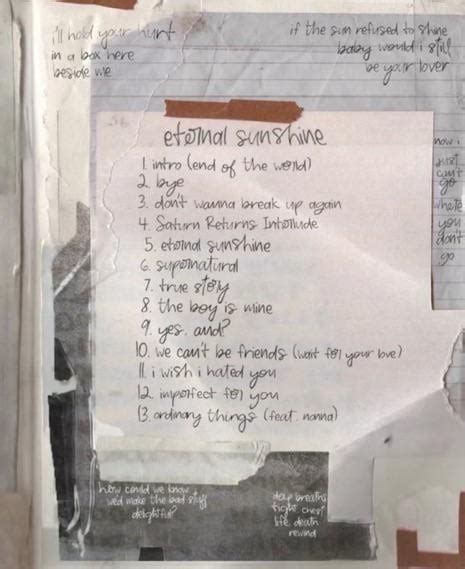 Focusing on Eternal Sunshine Tracks