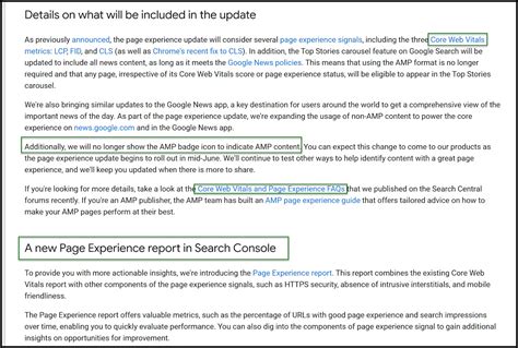 Focusing on Page Experience