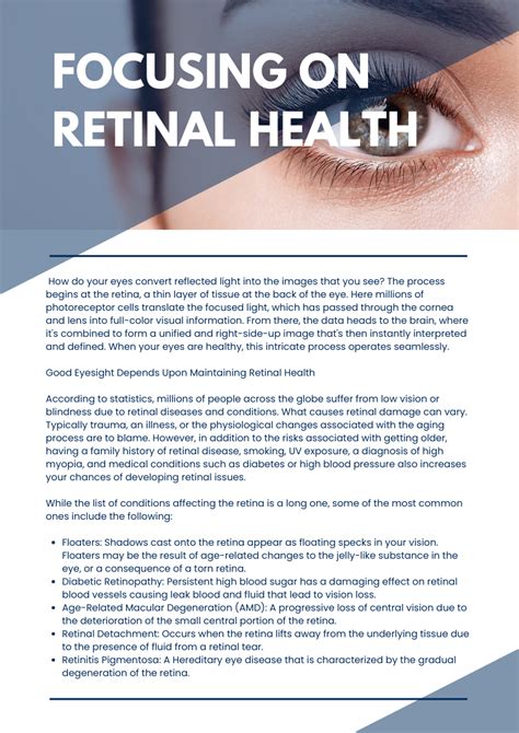 Focusing on Retinal Health