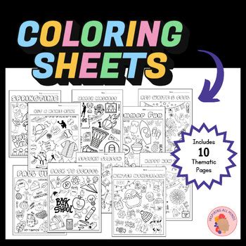 Focusing on Thematic Coloring Pages