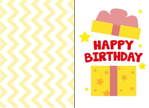 Foldable Happy Birthday Card Printable