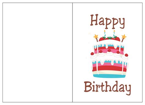 Foldable Happy Birthday Card Printable - FreePrintableTM.com