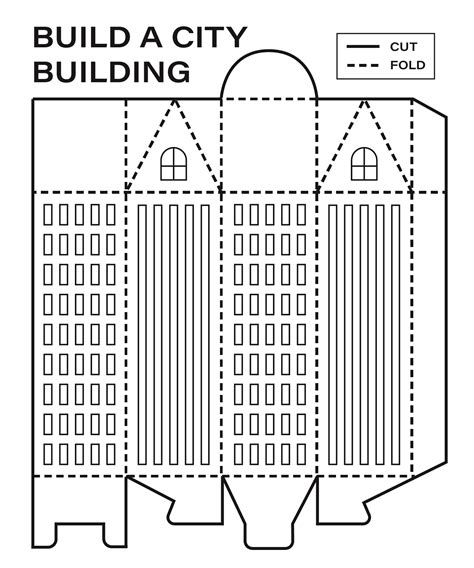 Foldable Paper Building Templates