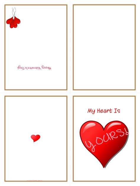 Foldable Printable Valentine Cards