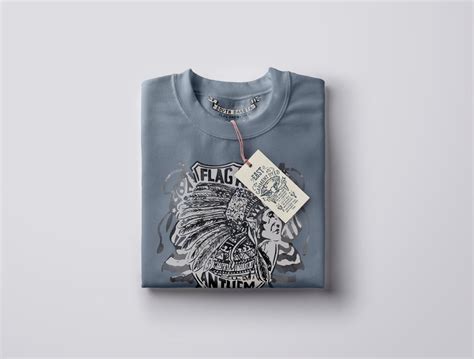 Folded Sweatshirt Mockup Top View