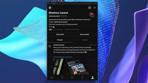 Follow Windows Central on Threads