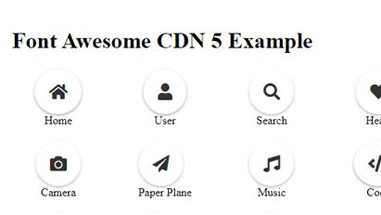 Font Awesome 5 Cdn Code Example