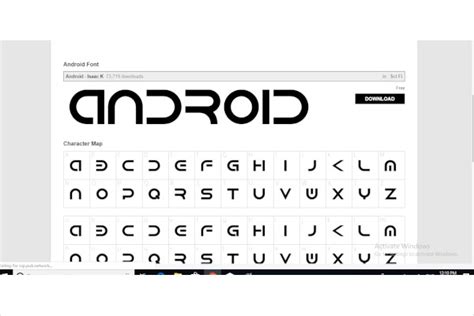 Ilustrasi font di Android