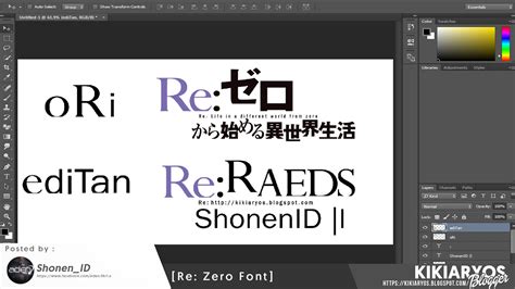 Font Anime Re Zero