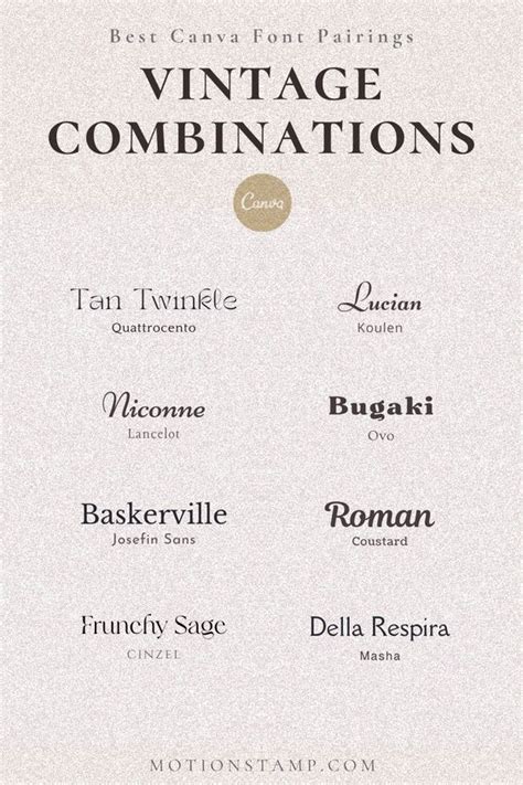 Font Combinations for Instagram