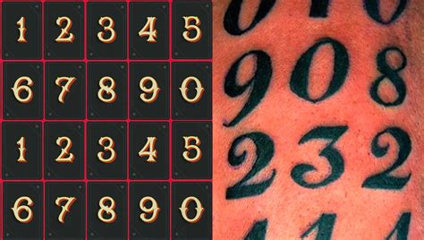 Font For Number Tattoos
