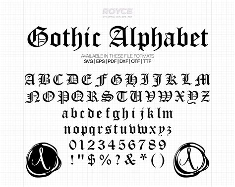 Font Type Script Gothic Bold