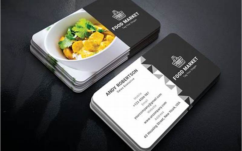Food Service Business Card Design Examples