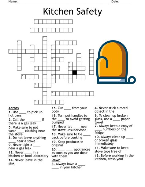 Savoring Safe and Sound: Indulge in the Ultimate Food and Kitchen Safety Challenge with our Crossword Puzzle