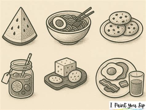 Food Images Drawing Themes