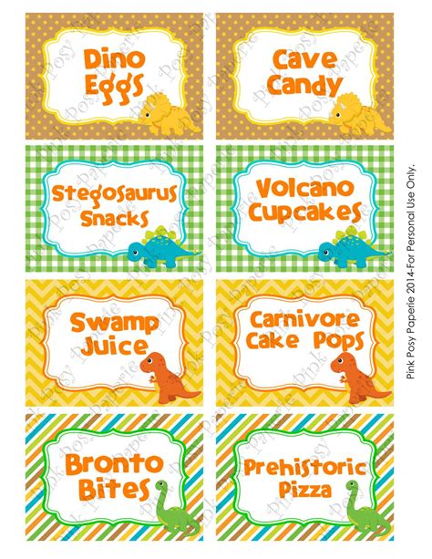 Food Labels For Party Printable