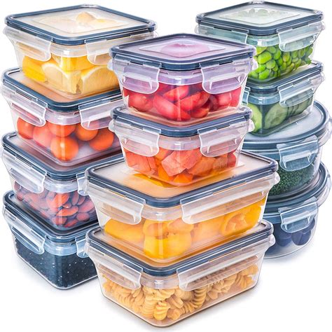 Zenware 20 Piece Microwave Safe Glass Food Storage Container Set (10 Lids / 10 Containers