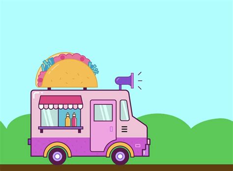 Rev Up Your Appetite with Mouth-Watering Food Truck Animation