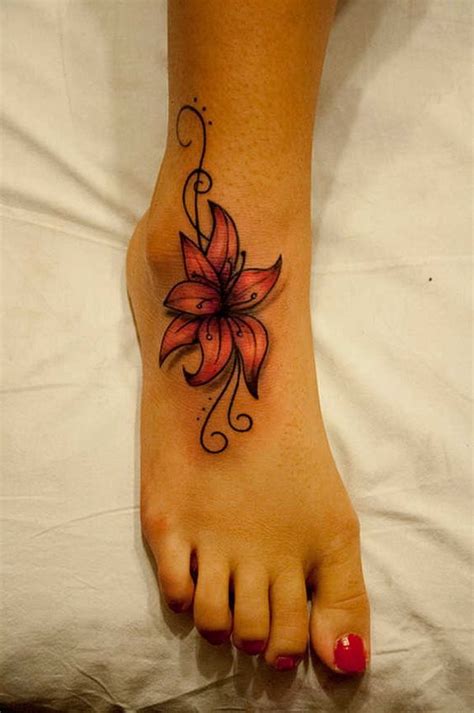 flower tattoos Foot Tattoos Design