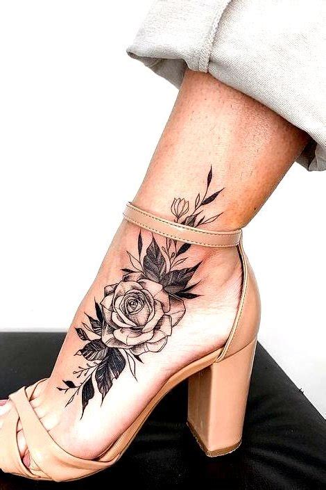 Another rose tattoo Inspiring Ladies Cute foot tattoos