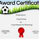 Football Certificates Templates Free Download