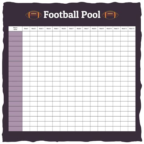 10 Best Printable 25 Square Football Pool Grid