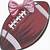 Football With Bow Embroidery Design