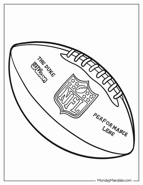 Football Free Coloring Pages