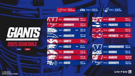 Printable New York Giants Schedule 2015 Football Season San diego