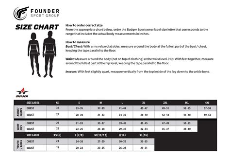 Football Girdle Size Chart