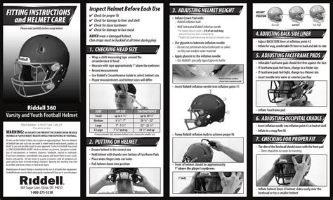 Football Helmet Comparison Table