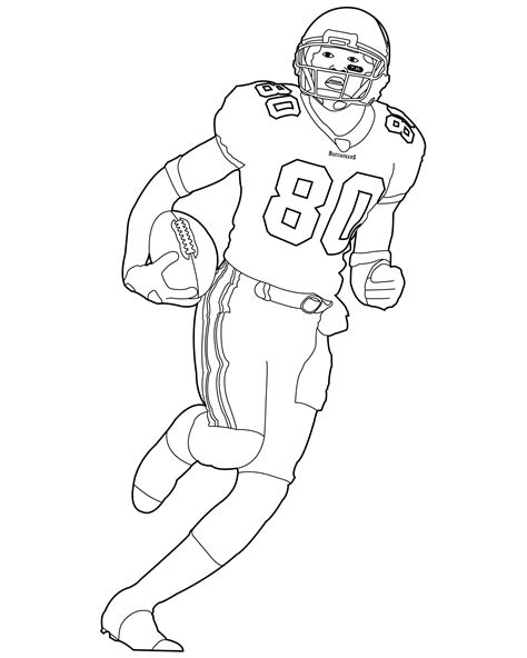 Football Player Printable Coloring Pages