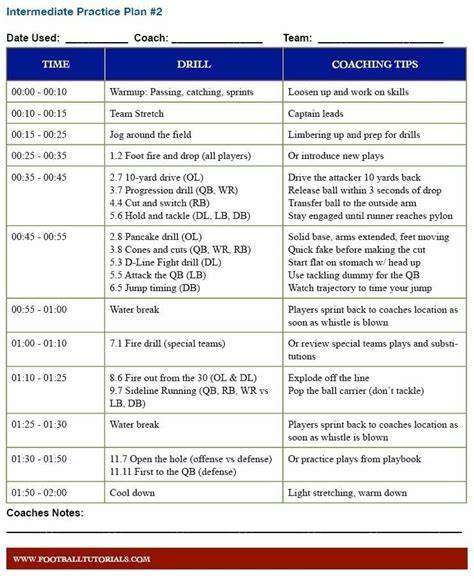 Football Practice Plan Template Excel – Free Editable Template ...