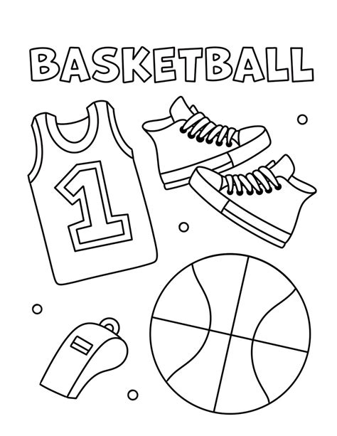 Football and Basketball Coloring Sheets