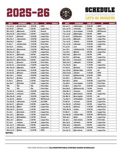 Footloocker Schedule
