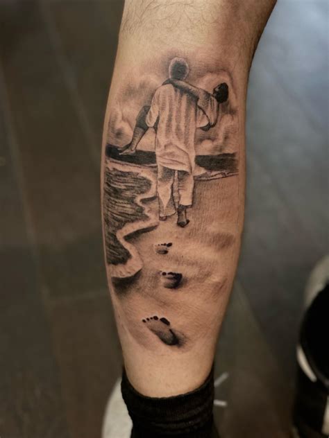 Footsteps In The Sand Tattoo