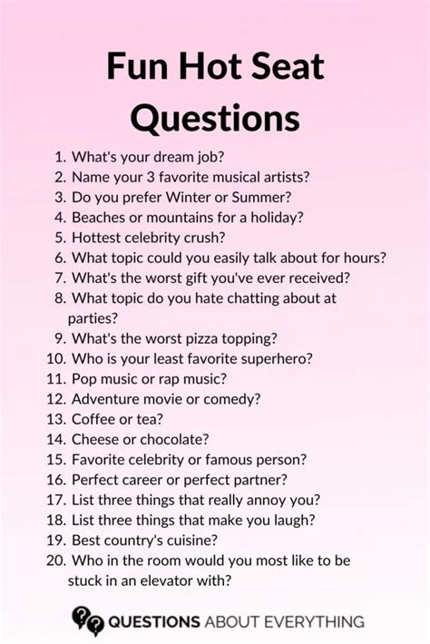 For The Girls Game Questions