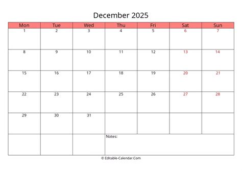 For Week Starting December 1