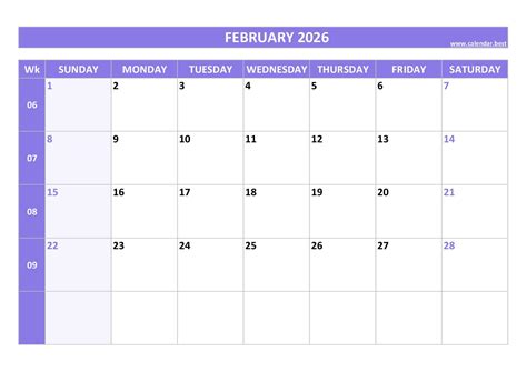 For Week Starting February 10
