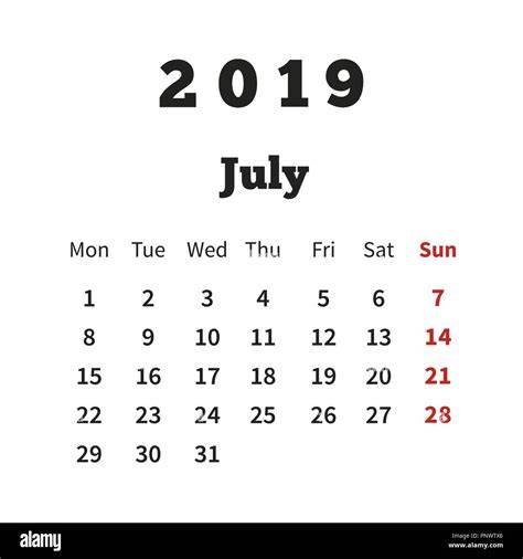 For Week Starting July 20 2019