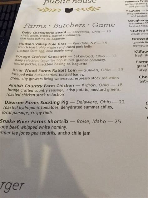 Forage Menu