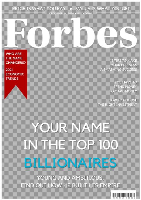 Forbes Magazine Cover Template Png