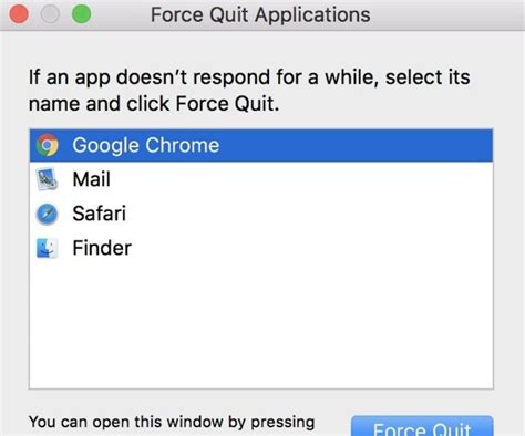 Force Quitting the Browser