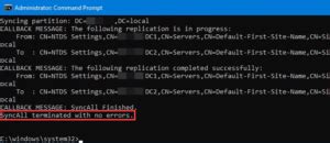 Force Replication of Domain Controllers Through CLI Command