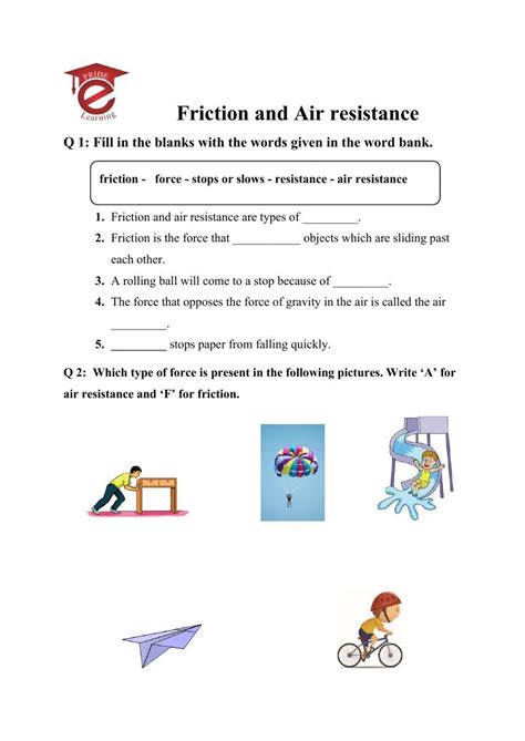 Forces interactive activity for 5