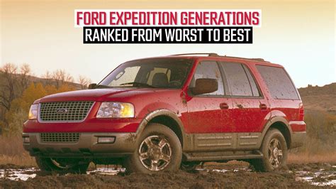 Timeline of Ford Expedition MAX models showcasing design evolution