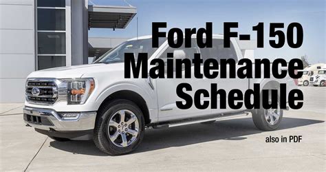 Ford F150 Maintenance Schedule Printable