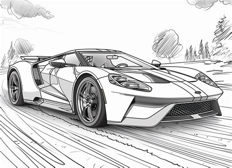 Ford Gt Coloring Pages