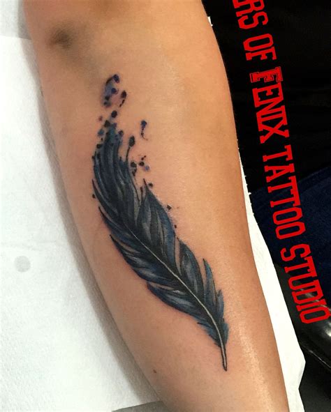 Forearm Feather Tattoo