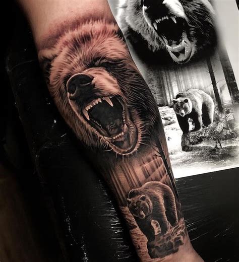 Forearm Tattoo Bear